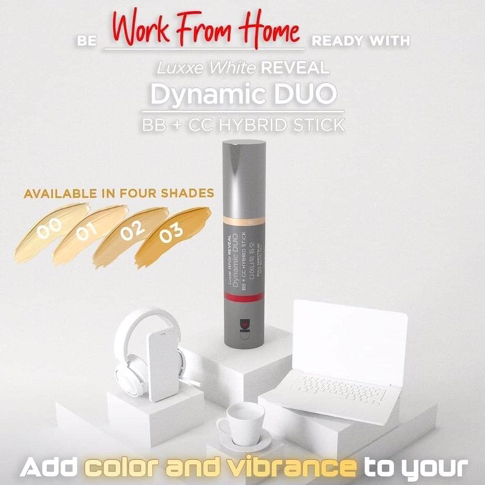 White Reveal Dynamic Duo Bb + Cc Hybrid Stick - SPF 50 PA+++ SHADE 02