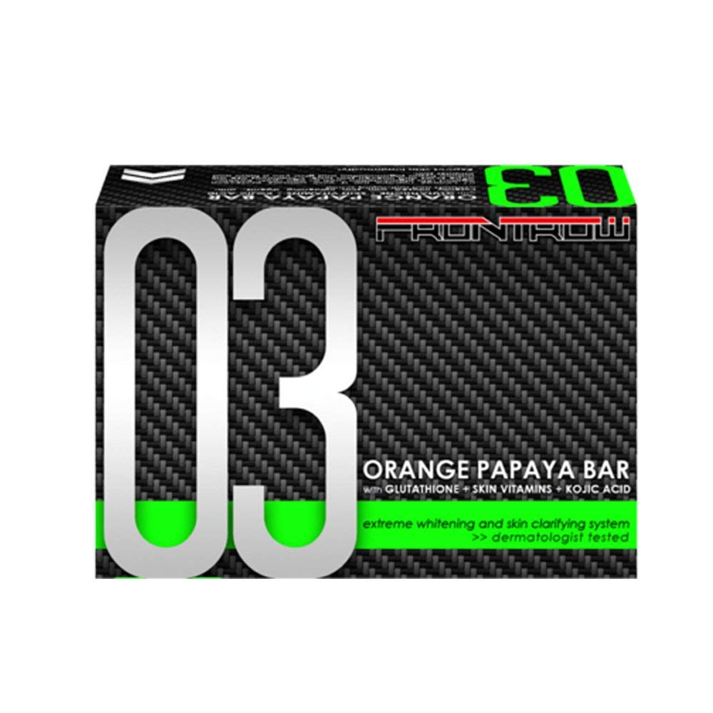 Frontrow Orange Papaya Soap Bar 03 (with Glutathione + Skin Vitamins + Kojic Acid)