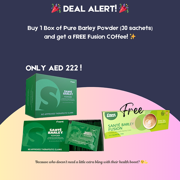 HOT DEAL! Sante Barley Juice PLUS 1 Box FREE Fusion Coffee!